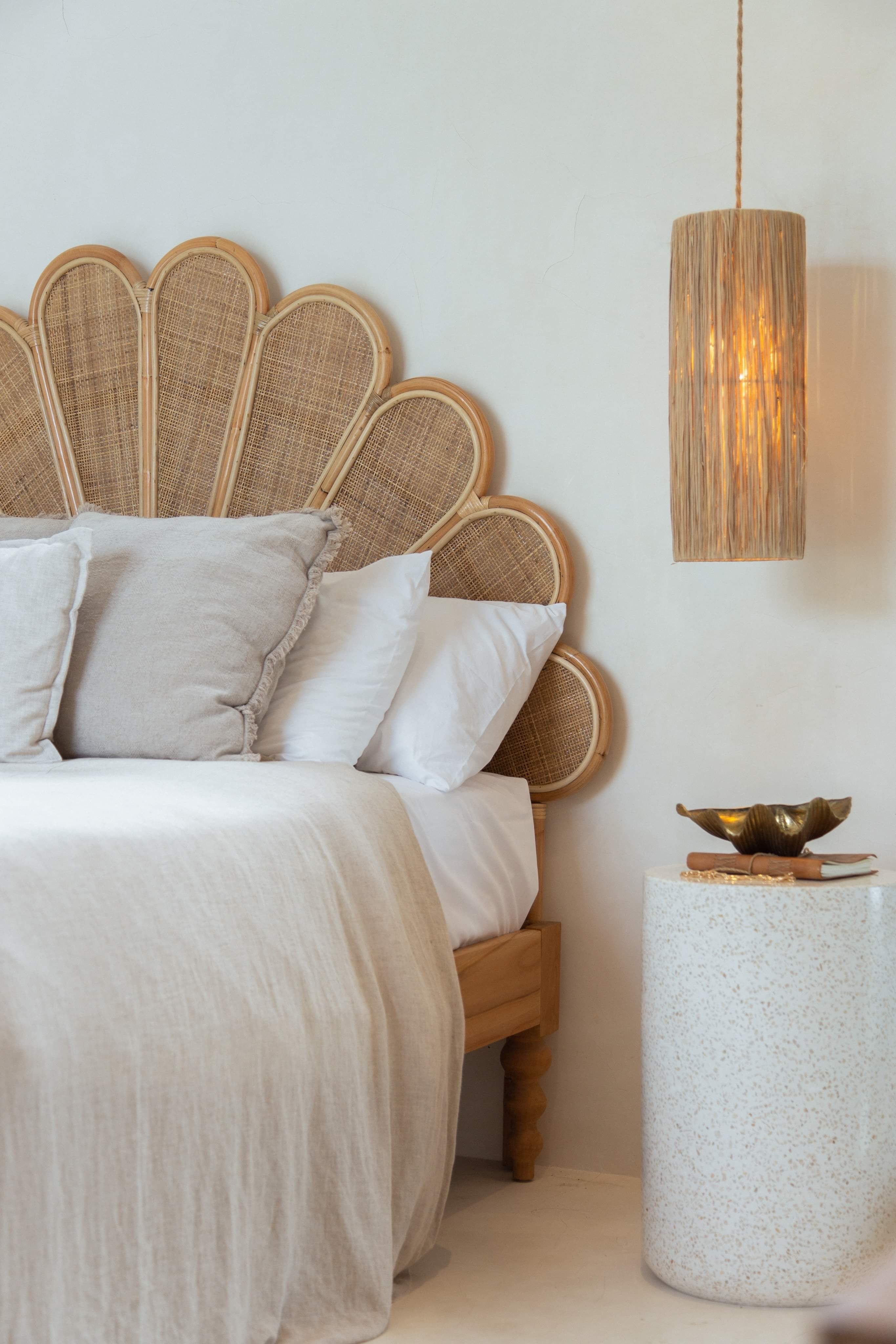 Olive Rattan Bedhead