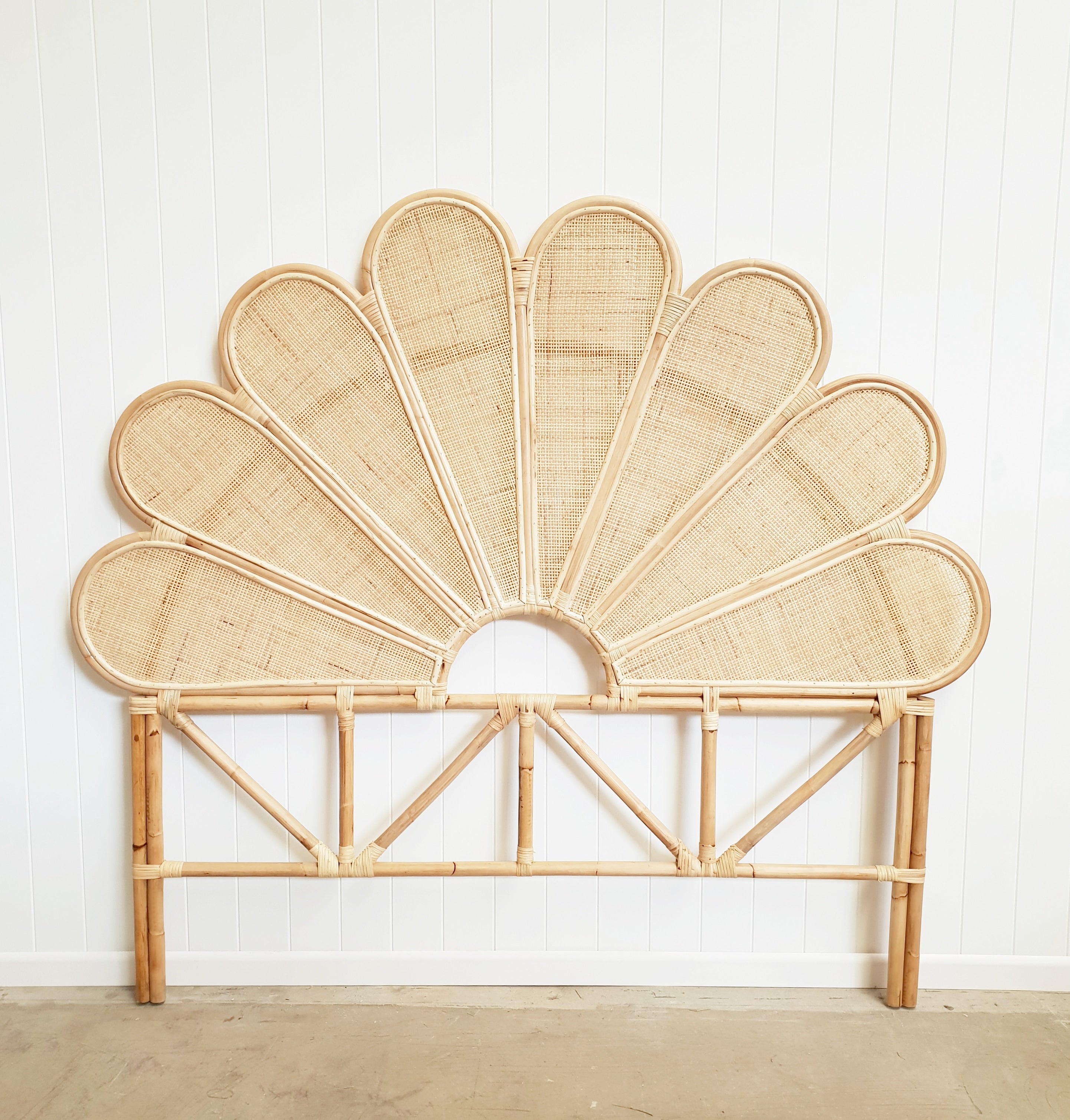 Olive Rattan Bedhead
