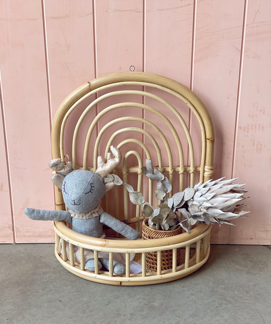 Rainbow Rattan Wall Shelf