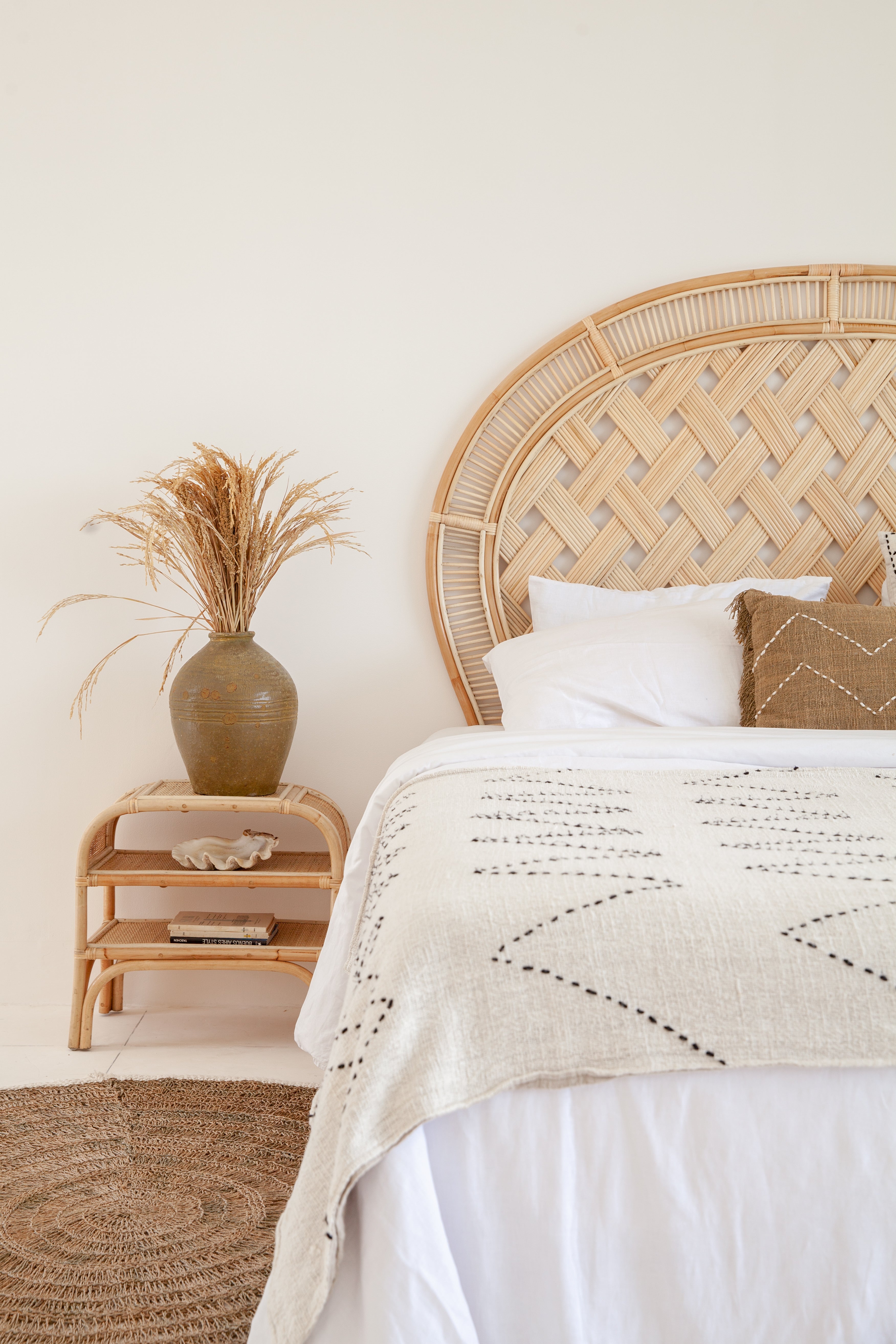 Poppy Natural Rattan Bedhead