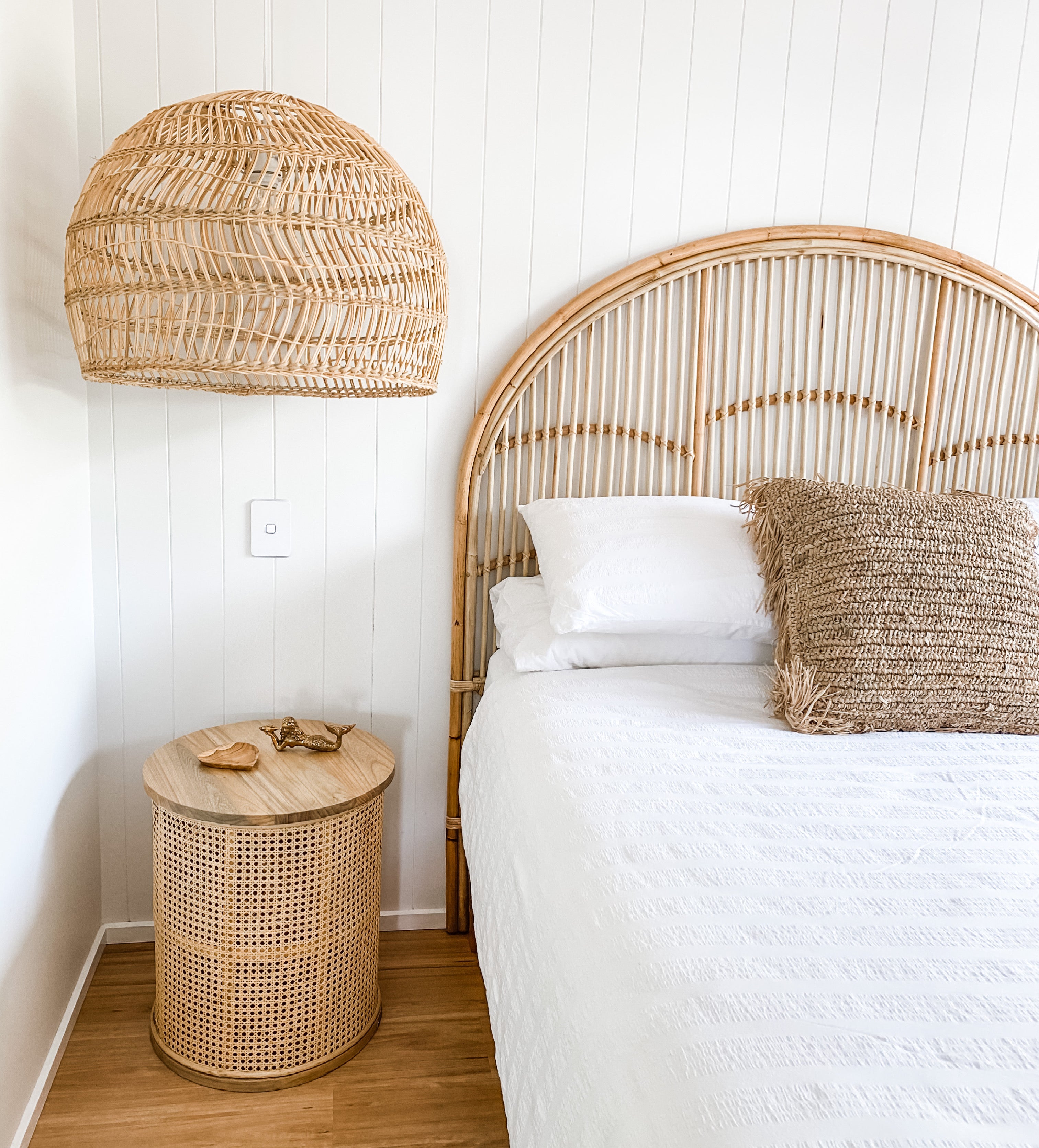 Charlie Arched Rattan Bedhead