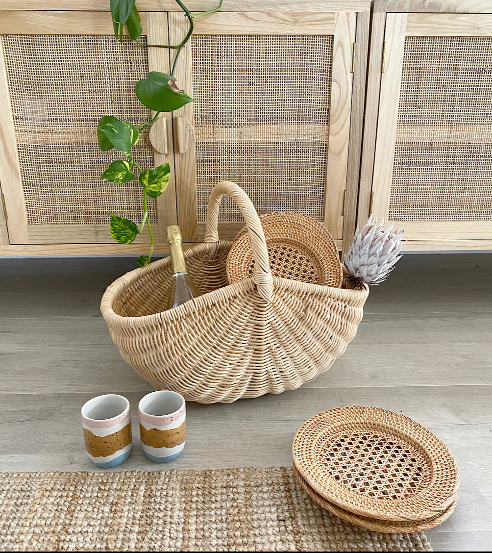 Rattan Picnic Basket IN STOCK NOW