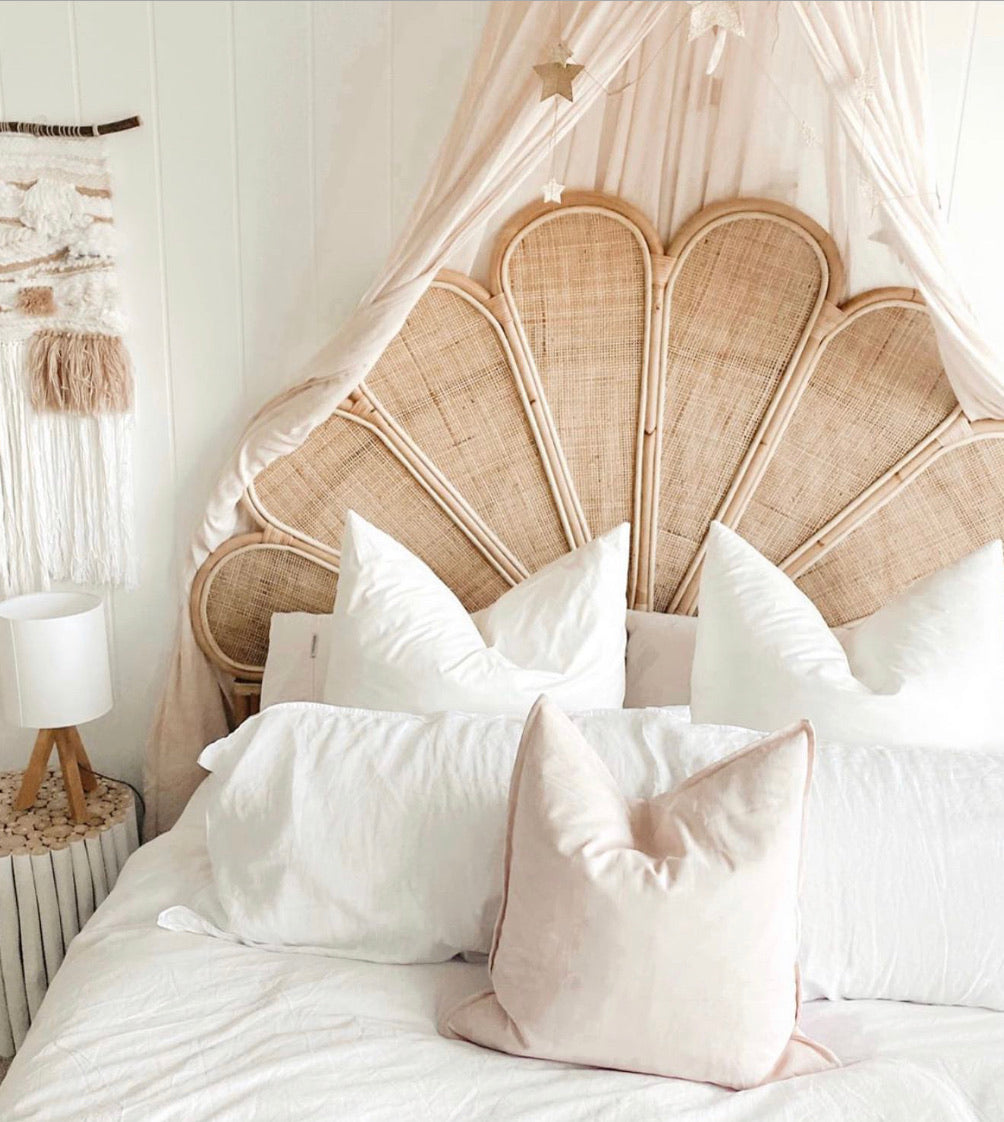 Olive Rattan Bedhead