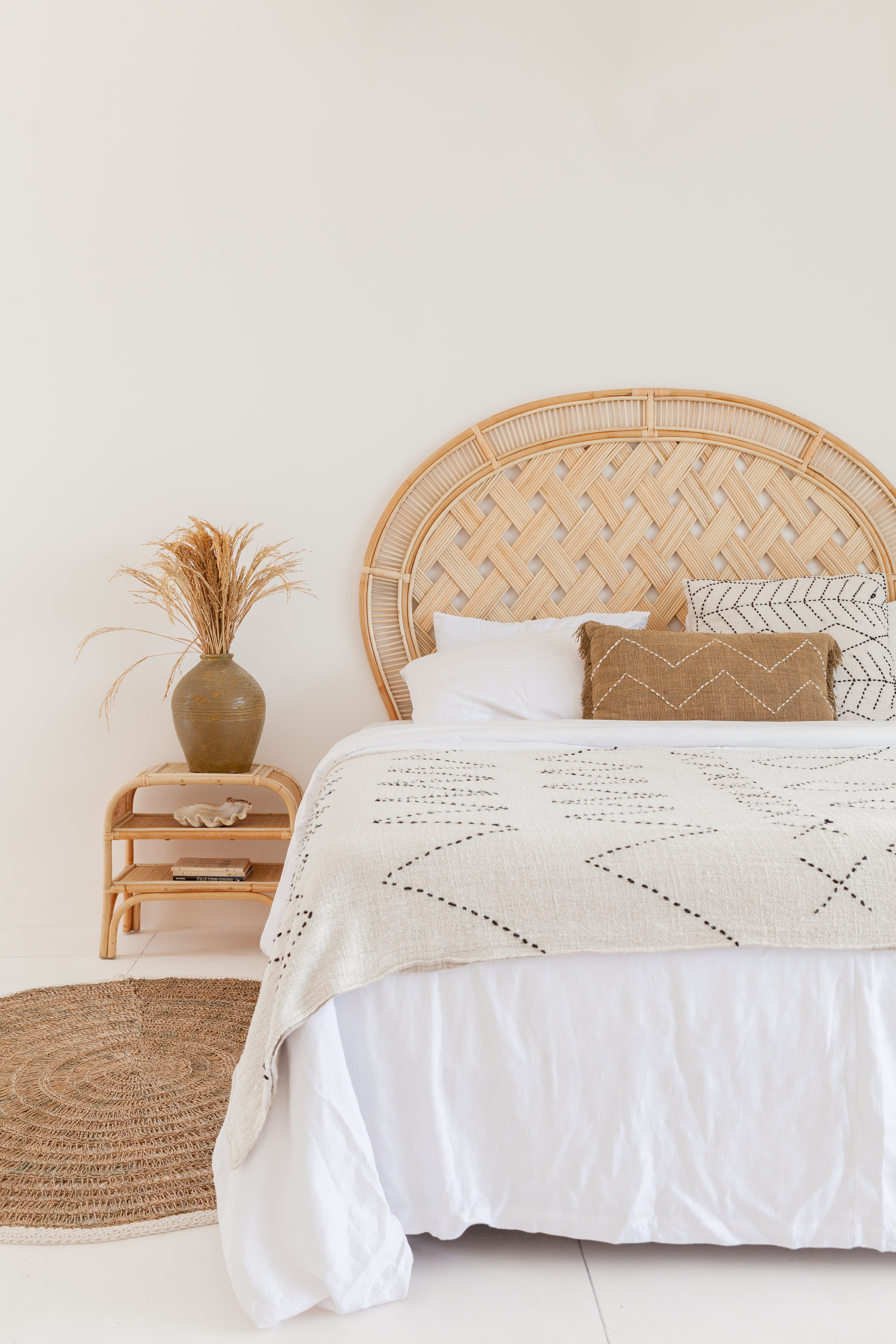 Poppy Natural Rattan Bedhead