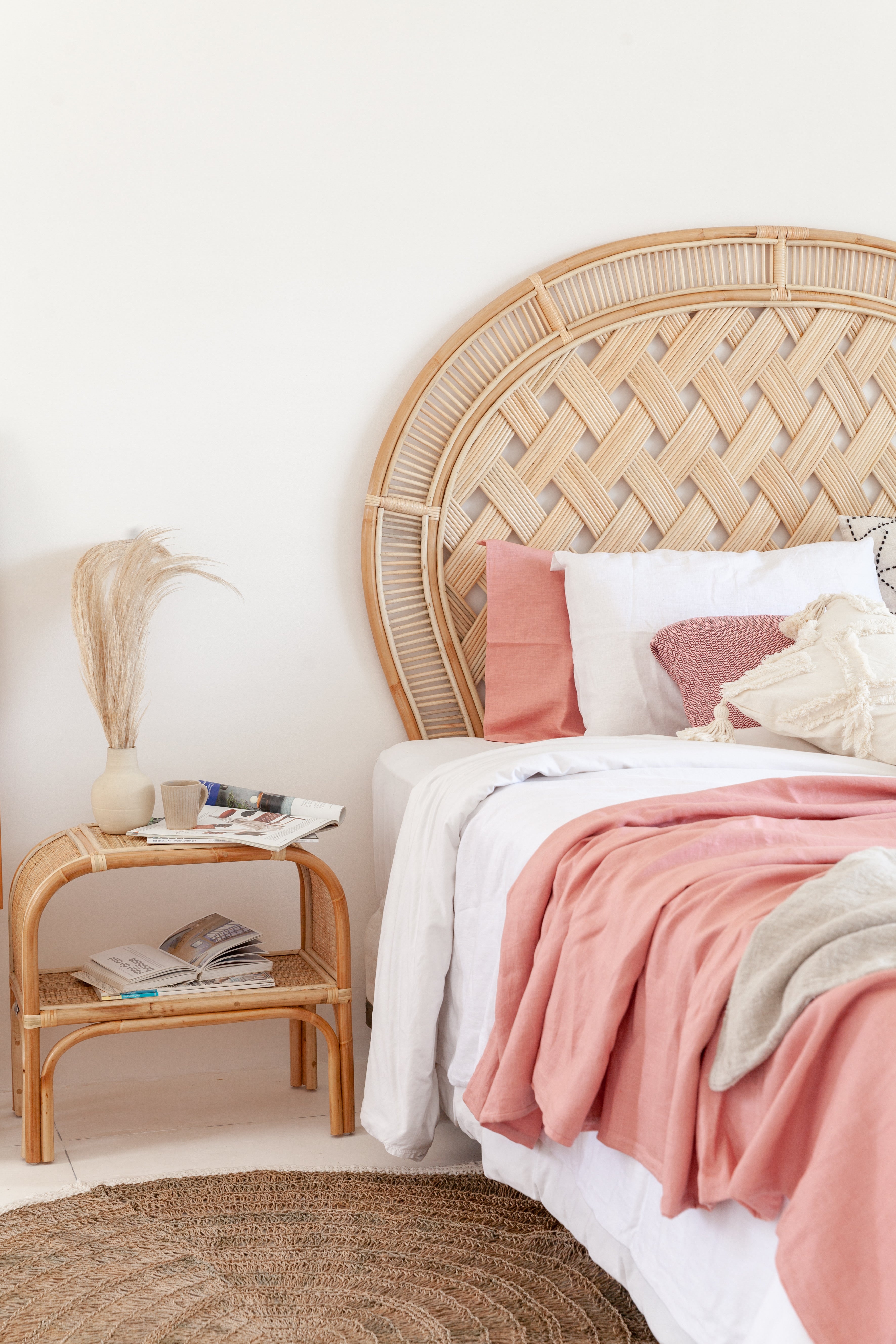 Poppy Natural Rattan Bedhead