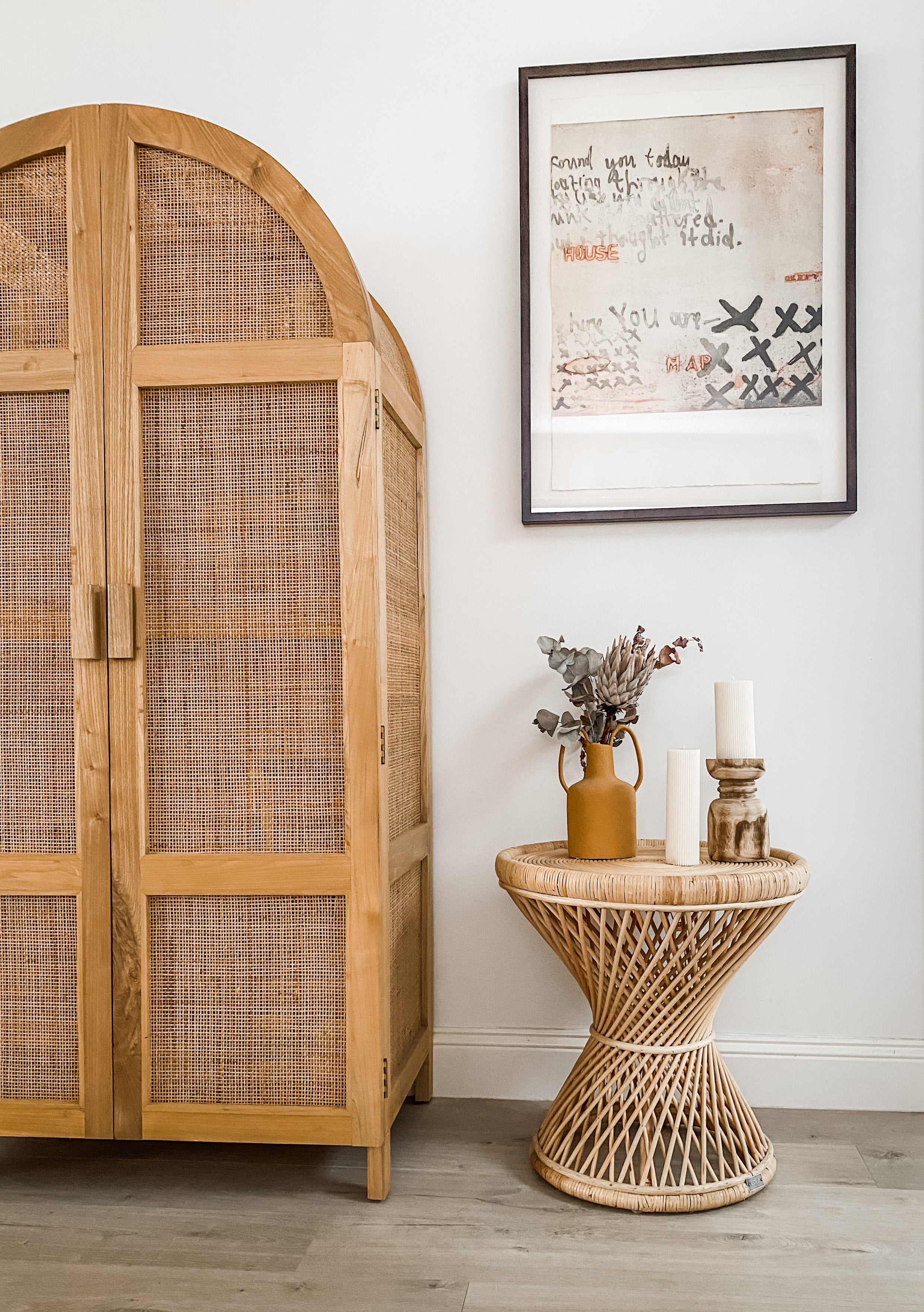 Spiral Rattan Coffee Table