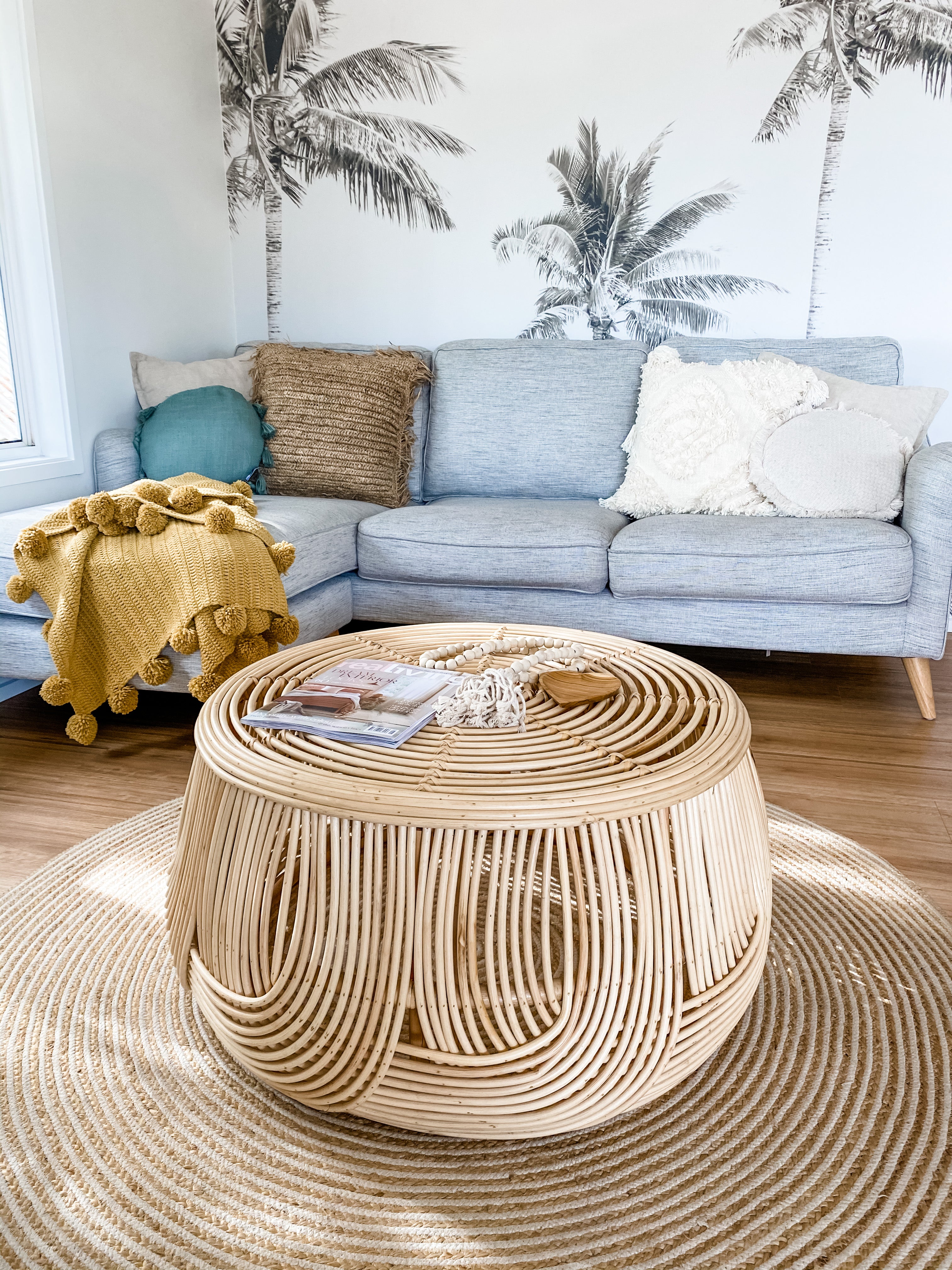 Ellie Rattan Coffee Table IN STOCK NOW