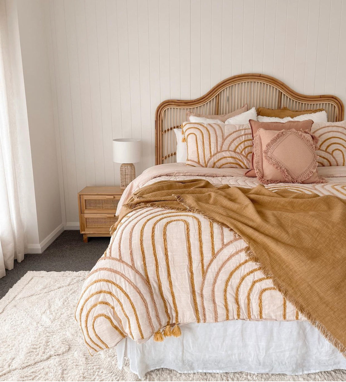 Chloe Natural Rattan Bedhead