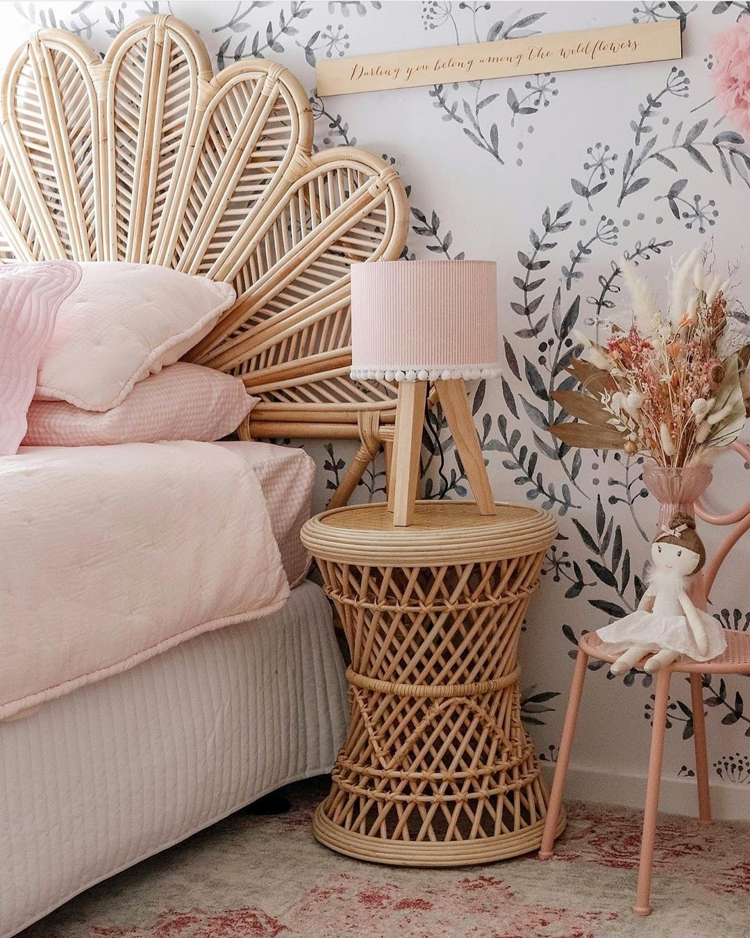 Petal Rattan Bedhead