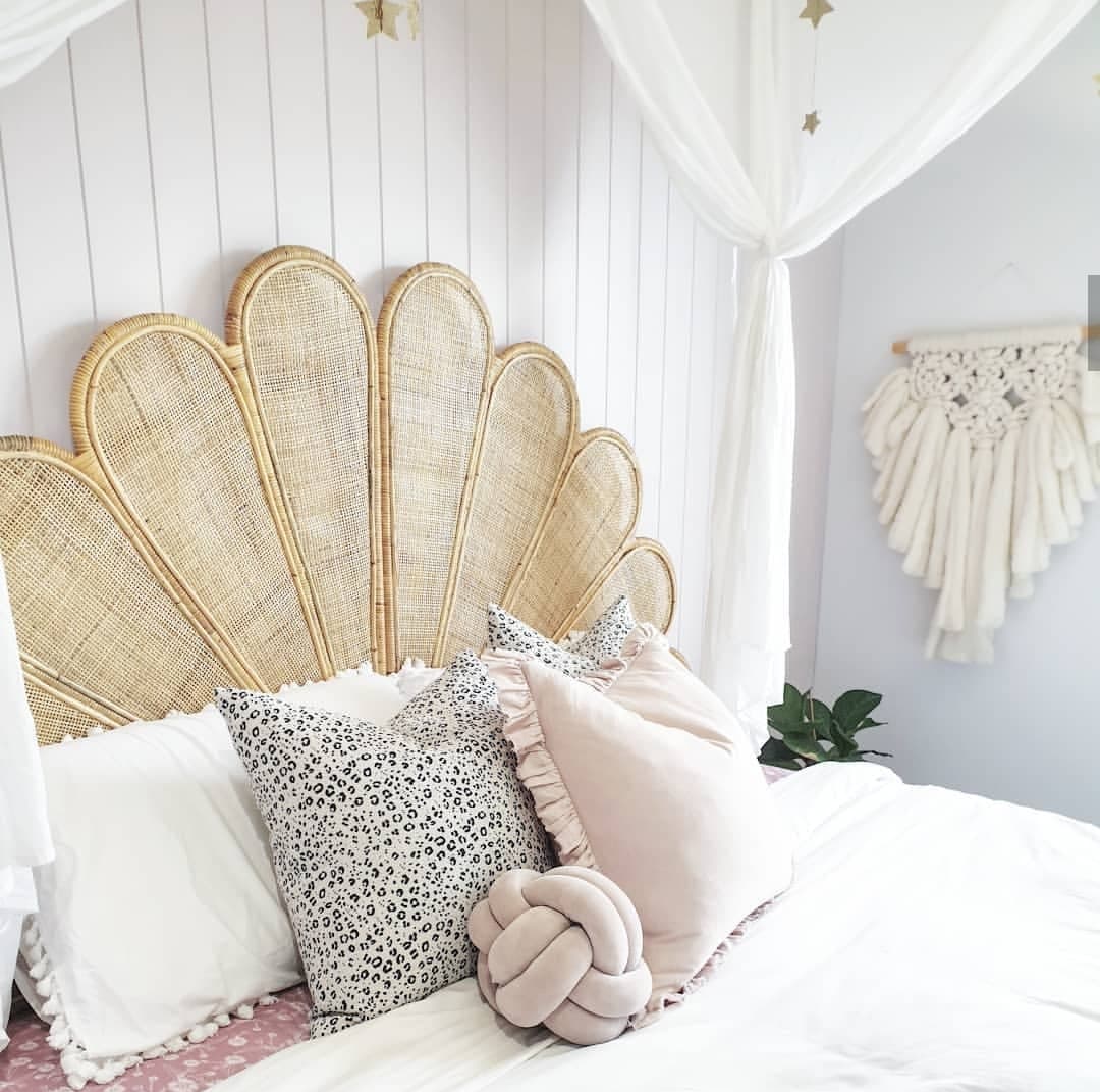 Olive Rattan Bedhead