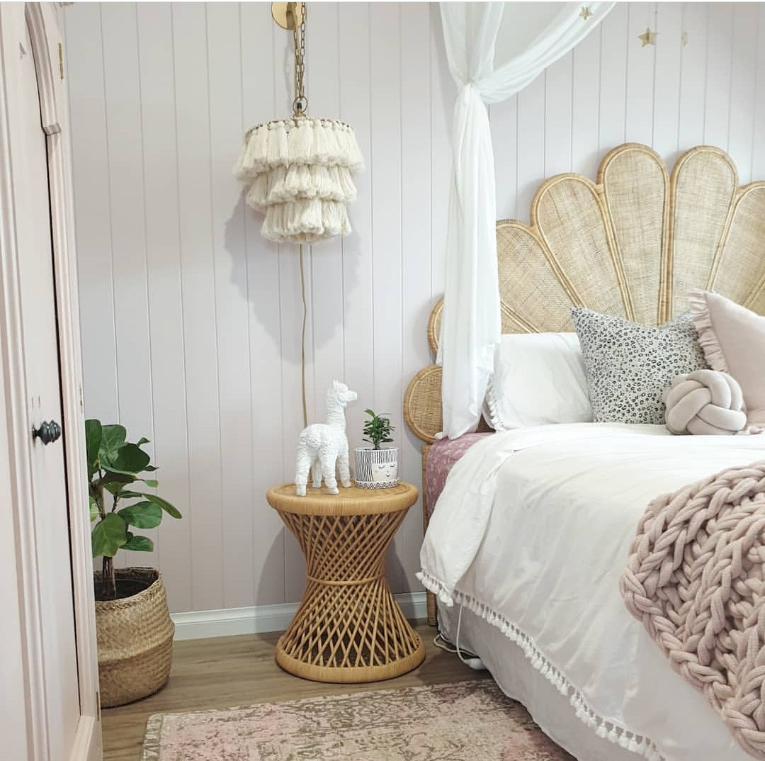 Olive Rattan Bedhead