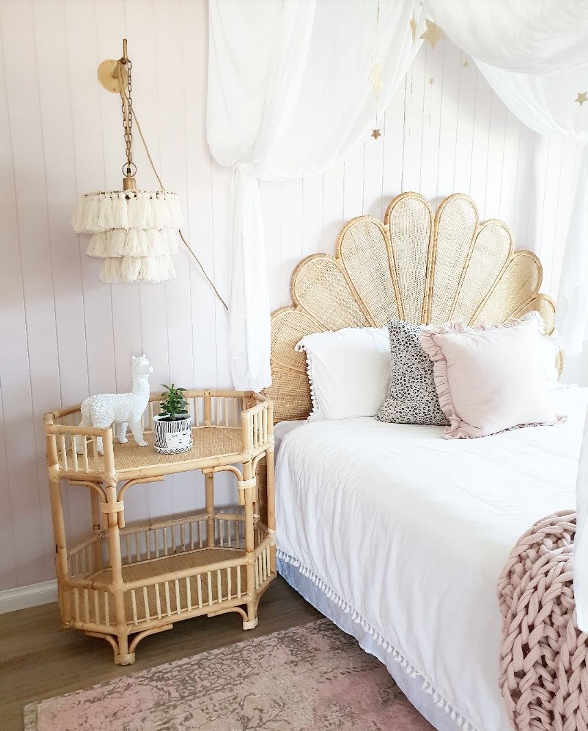Olive Rattan Bedhead