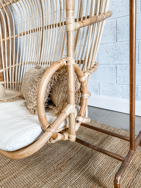 Double rattan hanging chair