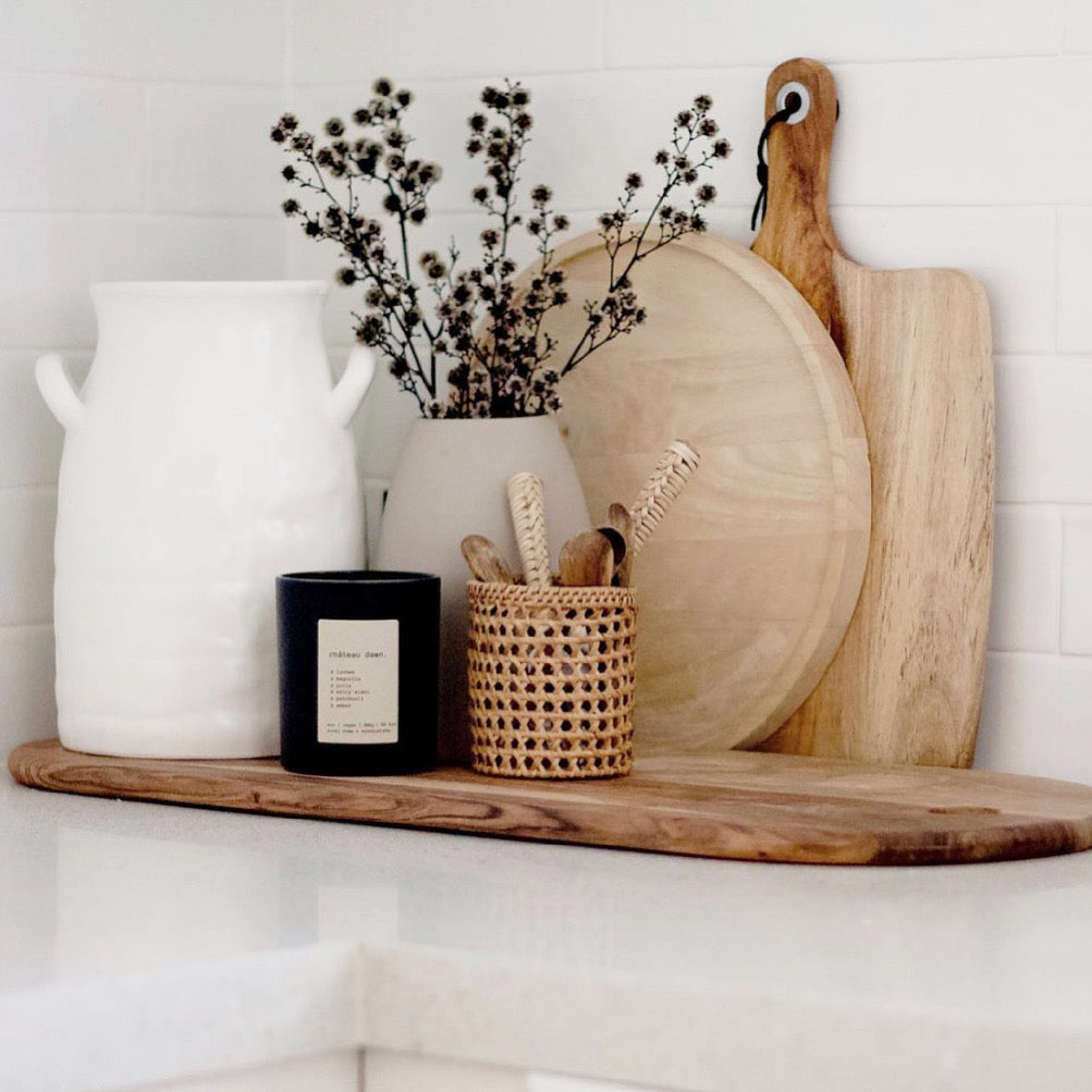 Rattan pencil holder