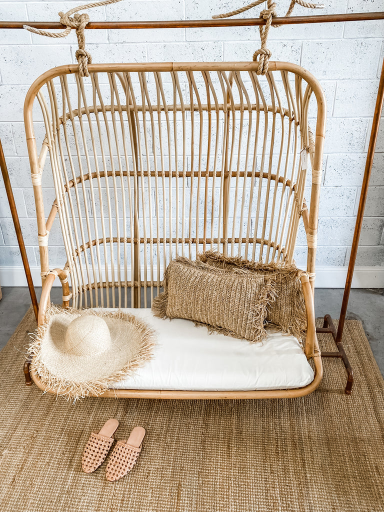 Double rattan hanging chair