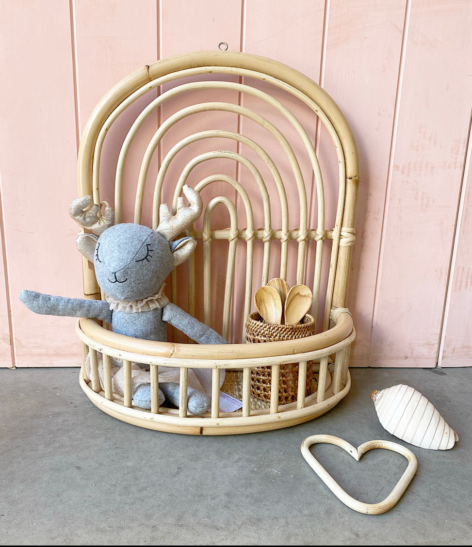 Rainbow Rattan Wall Shelf